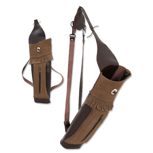 BUCK TRAIL TRADITIONAL BACK QUIVER BIG STAG 56cm LEATHER / SUEDEA-FAC archery