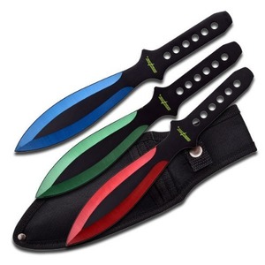 PERFECT POINT THROWING KNIVES PP-114-3RGBA-FAC archery