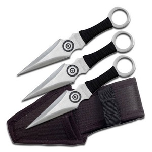 PERFECT POINT THROWING KNIVES PP-028-3BKA-FAC archery