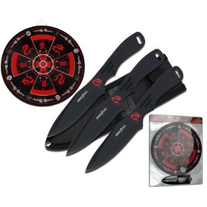 PERFECT POINT THROWING KNIVES PP-075-3BKA-FAC archery