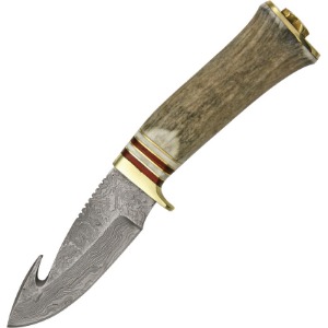 DAMASCUS FIXED BLADE KNIFE DM1047A-FAC archery
