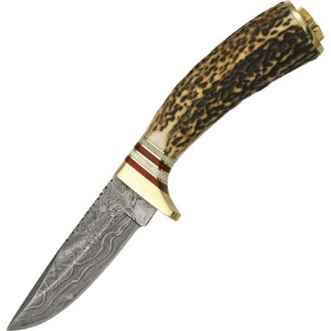 DAMASCUS FIXED BLADE KNIFE DM1046A-FAC archery