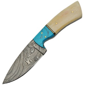 DAMASCUS FIXED BLADE KNIFE DM1186A-FAC archery