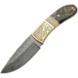 DAMASCUS FIXED BLADE KNIFE DM1084A-FAC archery