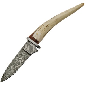 DAMASCUS FIXED BLADE KNIFE DM1145A-FAC archery