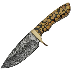 DAMASCUS FIXED BLADE KNIFE DM1210A-FAC archery