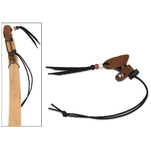 BUCK TRAIL DELUXE LEATHER STRING KEEPER CHESTNUTA-FAC archery