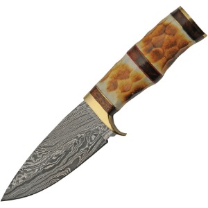 DAMASCUS FIXED BLADE KNIFE DM1254A-FAC archery