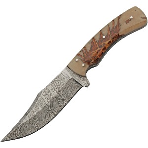 DAMASCUS FIXED BLADE KNIFE DM1328A-FAC archery