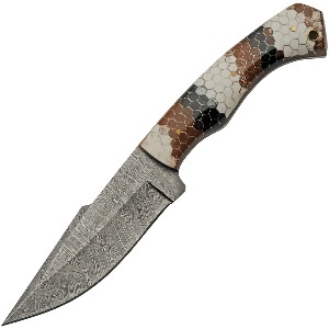 DAMASCUS FIXED BLADE KNIFE DM1321A-FAC archery