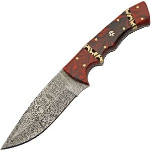 DAMASCUS FIXED BLADE KNIFE DM1366A-FAC archery