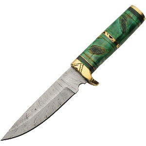 DAMASCUS FIXED BLADE KNIFE DM1345A-FAC archery
