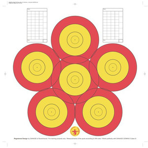 DANAGE PRACTICE 40 CM 6-SPOT REINFORCED PAPER 1PCSA-FAC archery